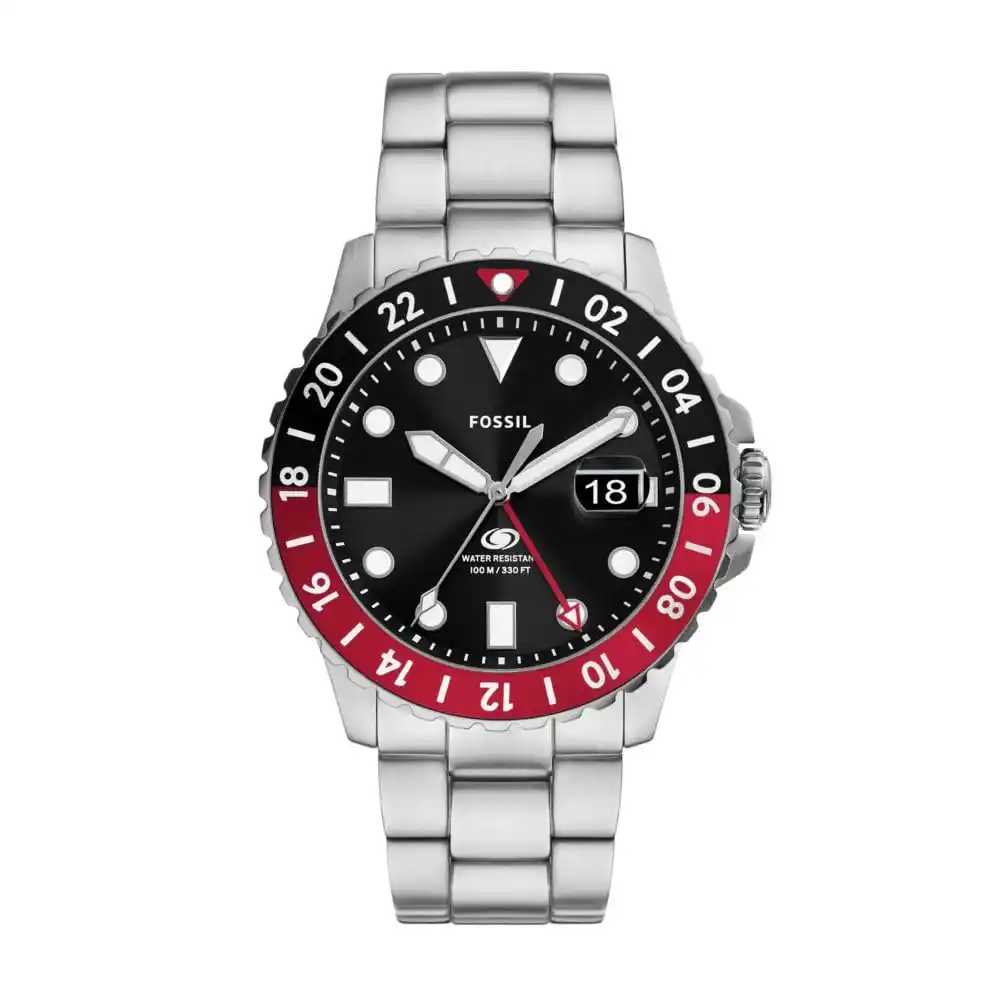 Fossil Blue GMT Silver Watch FS6092